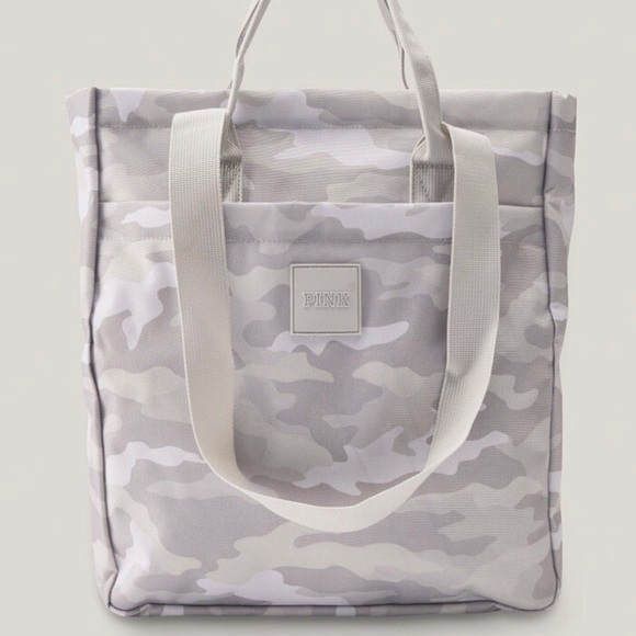 Brand New PINK BY VICTORIA’S SECRET Convertible Backpack Tote Gray Platinum Camo main image 4